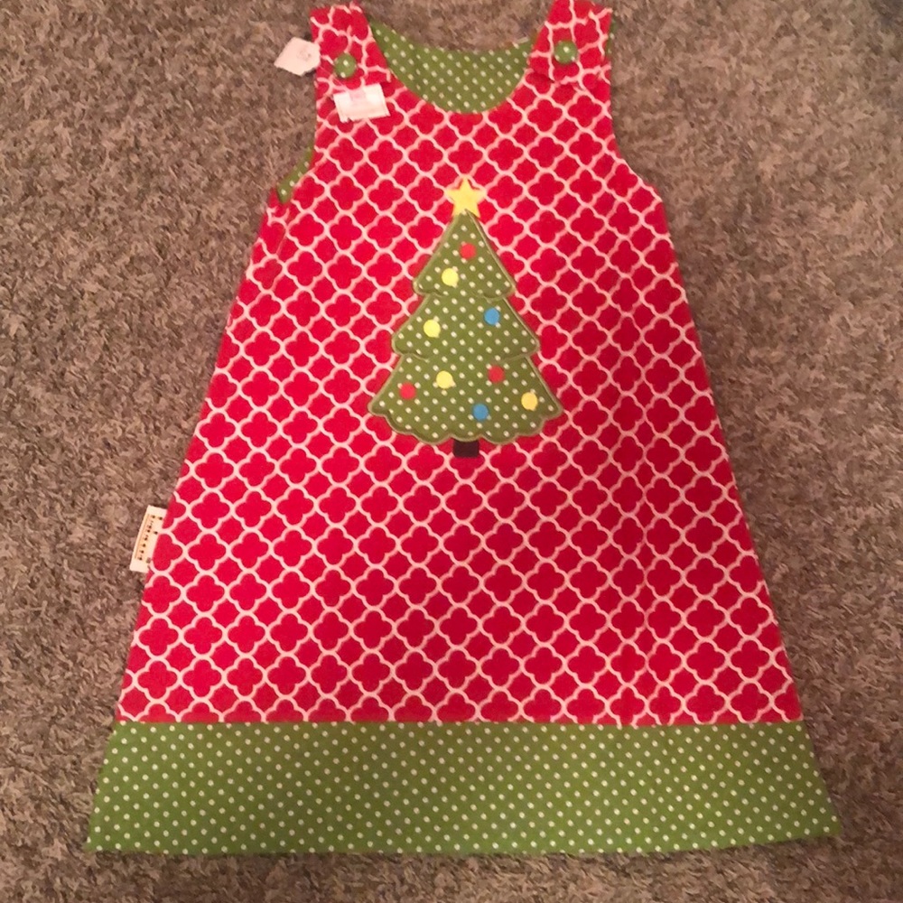 Reversible Applique Christmas Dress
